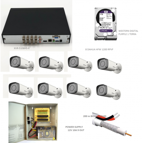 DAHUA 8 VARIFOCAL CAMS 2 MPIXEL CCTV KIT 2813 Ολοκληρωμένο σύστημα CCTV DAHUA 8 VARIFOCAL CAMS 2 MPIXEL CCTV KIT 2813 Ολοκληρωμένο σύστημα CCTV