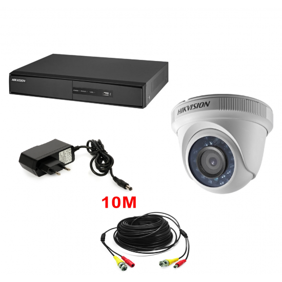 hikvision 1 mpixel CCTV kit 1105 Περιλαμβλανει 1 DS-7204HGHI-F1 και  1 κάμερα DS-2CE56D0T-IRPF οροφής
