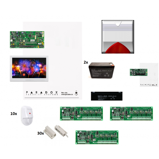 Σύστημα συναγερμου PARADOX 5500 32 ζωνων με πληκτρολόγιο αφής ΤΜ50