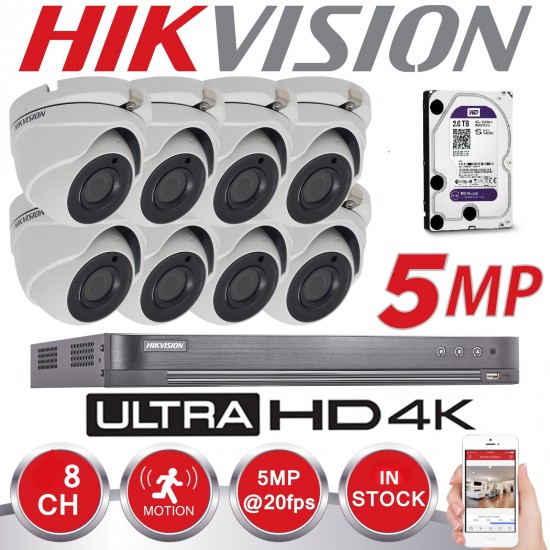  DS-7208HUHI-K2 PLUS 8CAMS 5 MPIXEL 80M IRLED ολοκληρωμένο συστημα CCTV KIT 5808