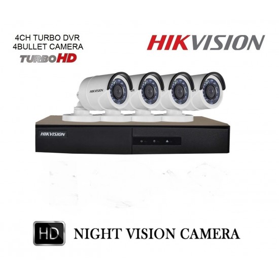 CCTV KIT 17 HIKVISION 7204HGHI-F1 PLUS 4 CAMS HIKVISION DS-2CE16C0T-IRP CCTV KIT 17 HIKVISION 7204HGHI-F1 PLUS 4 CAMS HIKVISION DS-2CE16C0T-IRP