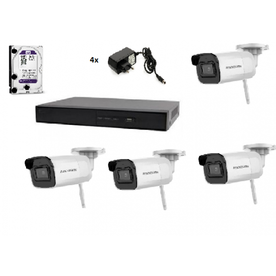 IP WIFI CCTV KIT 2404 ασύρματο σύστημα CCTV 2 mpixel εξωτερικού χώρου