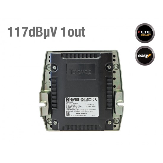 TELEVES 652501 κεντρικός ενισχυτής 117 db TELEVES 652501 κεντρικός ενισχυτής 117 db