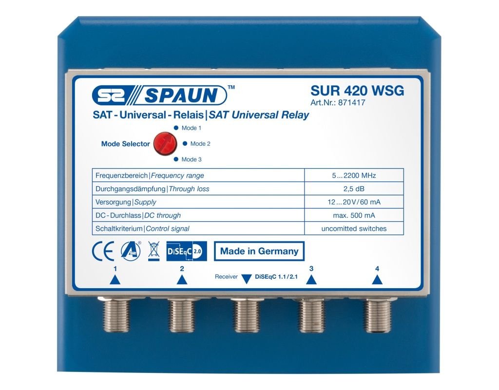 Spaun DISEQC sur 220 WSG. Антенна relay-4. Bluebox Spaun. Universal relay.