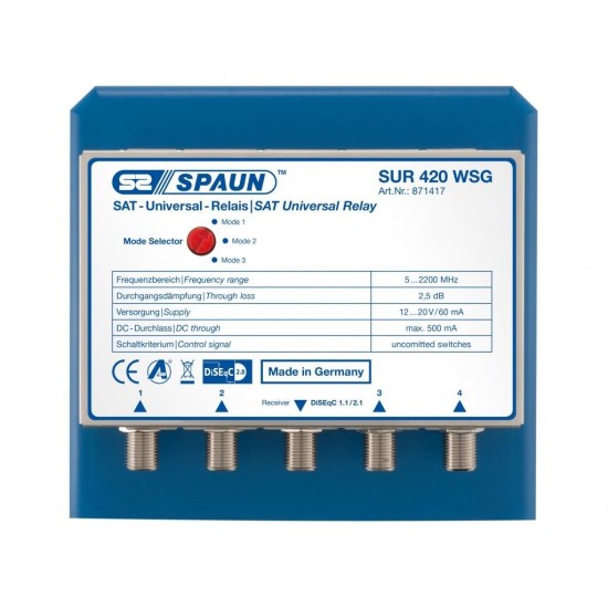 SPAUN SUR 420 WSG  Diseqc 2.1/1.1 SAT Universal Relay 