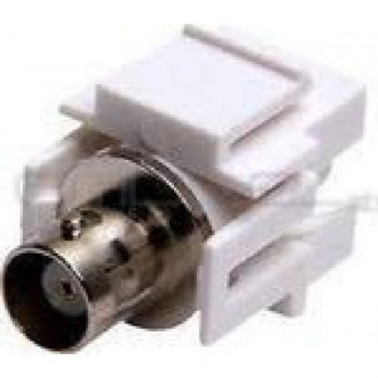 KUWES BNC Coax Connector Coupler Female to Female for Keystone Faceplates White