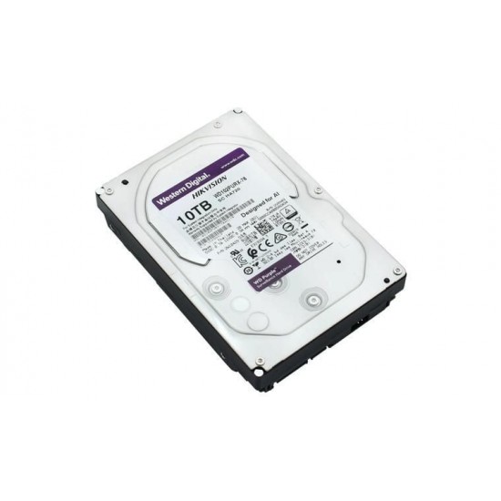 Western Digital Purple 10TB HDD Σκληρός Δίσκος 3.5" SATA III 7200rpm με 256MB Cache για Καταγραφικό
