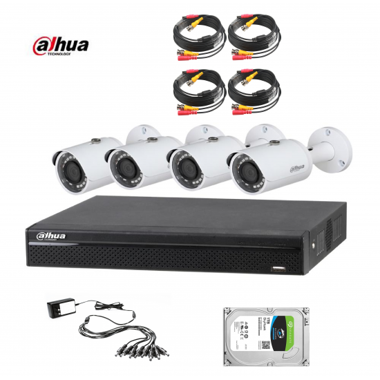 DAHUA 4CH 1MPIXEL CCTV KIT 4143 DAHUA 4CH 1MPIXEL CCTV KIT 4143