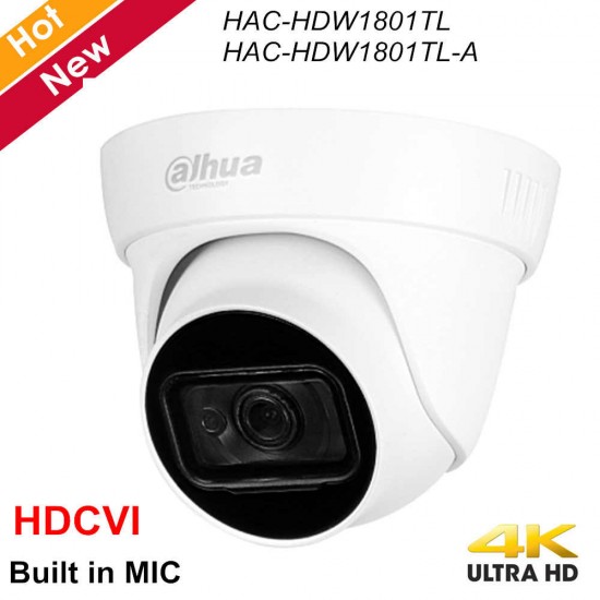 DAHUA HAC-HDW1801TL-A 8MP 4K HDCVI DOME CAMERA 2.8mm