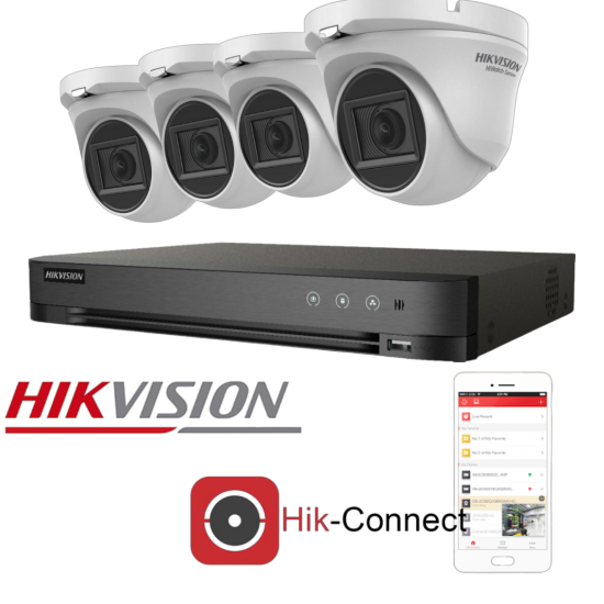 KIT 4 ΚΑΜΕΡΩΝ HIKVISION DS-2CE56D1T-IΤ3 1080p40M IR LED,DVR HIKVISION DS7204HQHI-K1