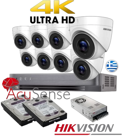 Hikvision 8 cams ds2ce76u8t-it3 4k cctv kit8818 Hikvision 8 cams ds2ce76u8t-it3 4k cctv kit8818