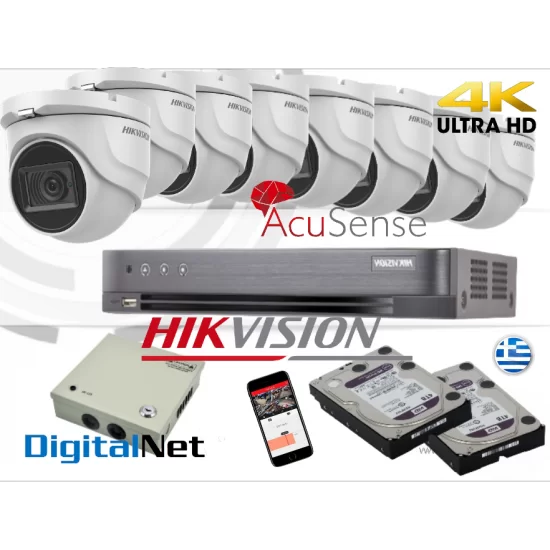 HIKVISION 8MP cctv kit 8832 DS-7208HTHI-K2 + 8 DS-2CE76U1T-ITMF+power supply+2HD wd PURPLE 4 TERRΑ HIKVISION 8MP cctv kit 8832 DS-7208HTHI-K2 + 8 DS-2CE76U1T-ITMF+power supply+2HD wd PURPLE 4 TERRΑ